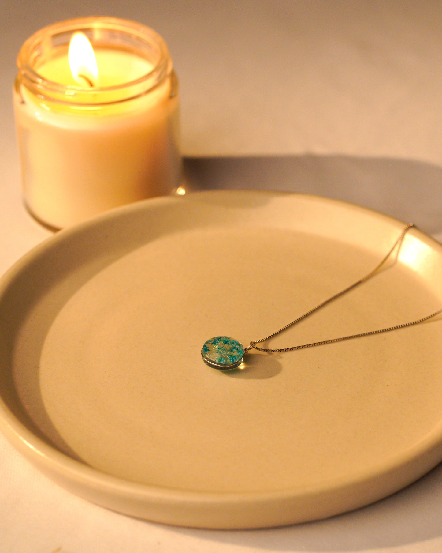 Teal Blossom Pendant