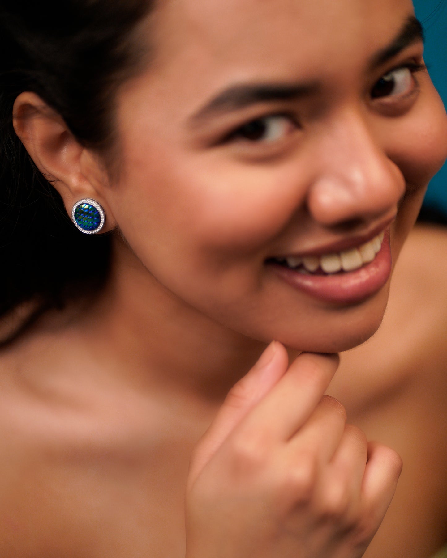 Chameleon Serpent Scale Studs