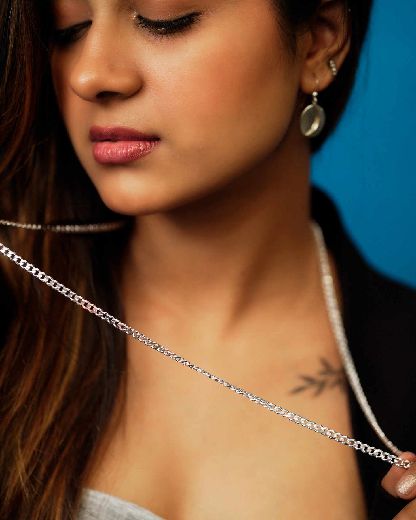 Twisted Silver Knot Chain