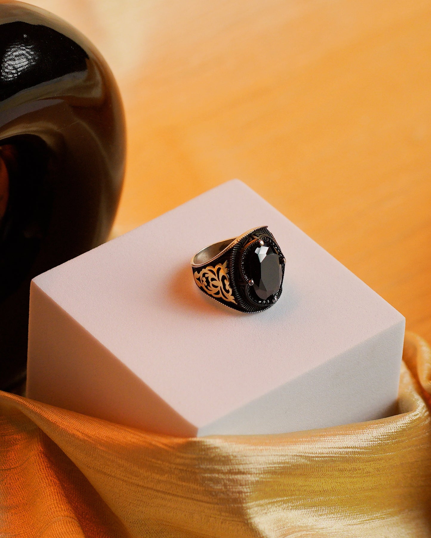 Olympian Black Stone Ring