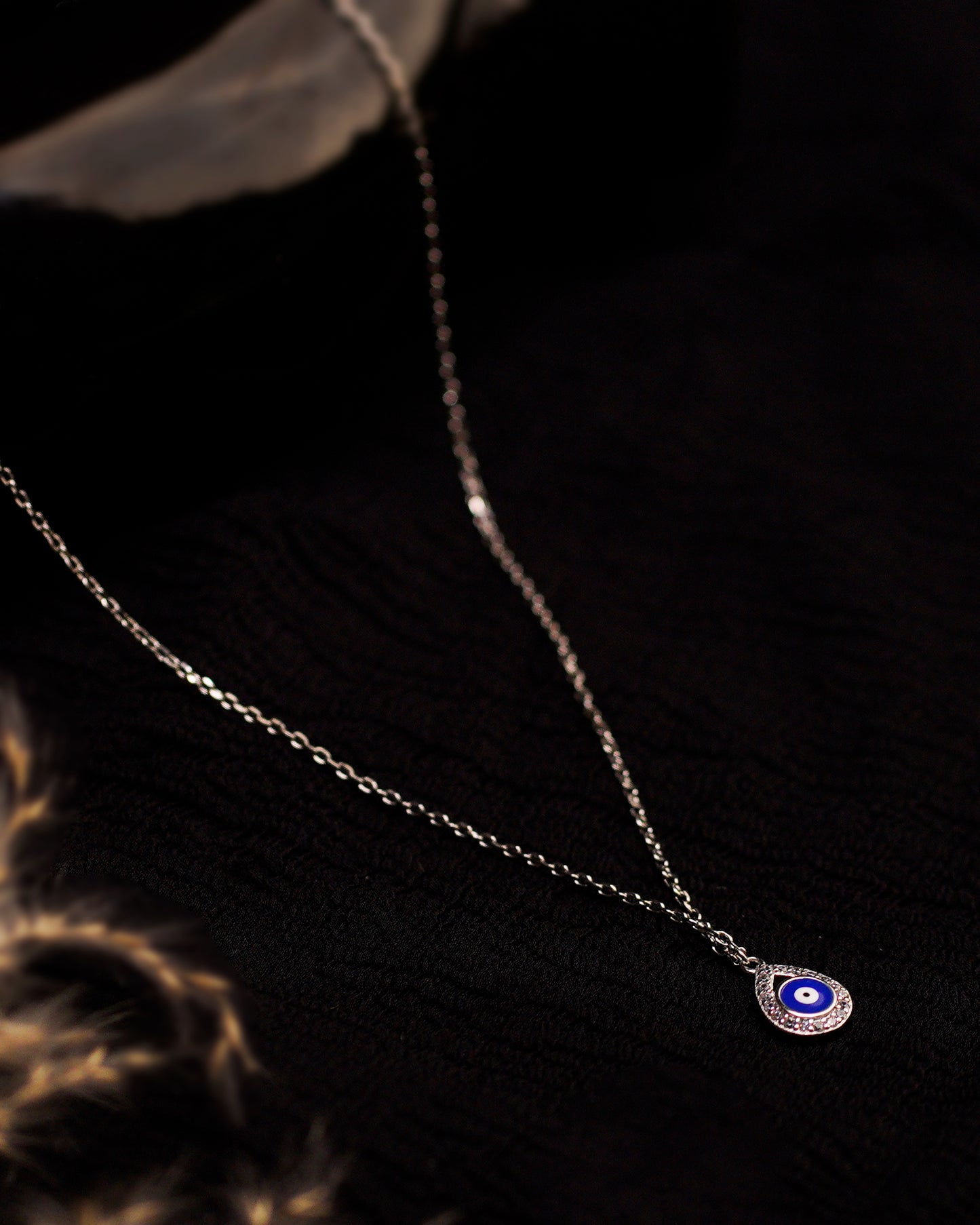 Azure Tear Warding Talisman Pendant