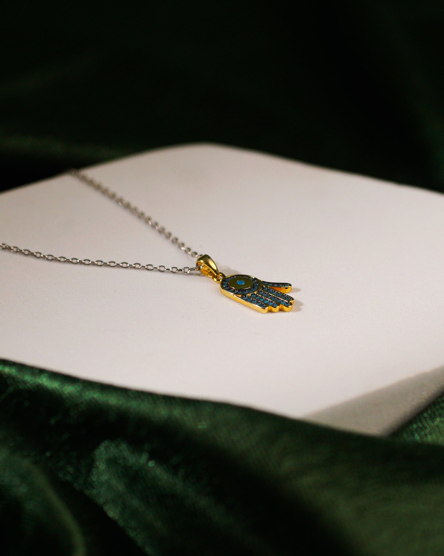 Hamsa Blessing Eye Pendant