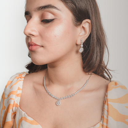 Scarlet Solitaire Necklace Set