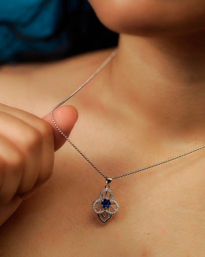 Sapphire Bloom Pendant