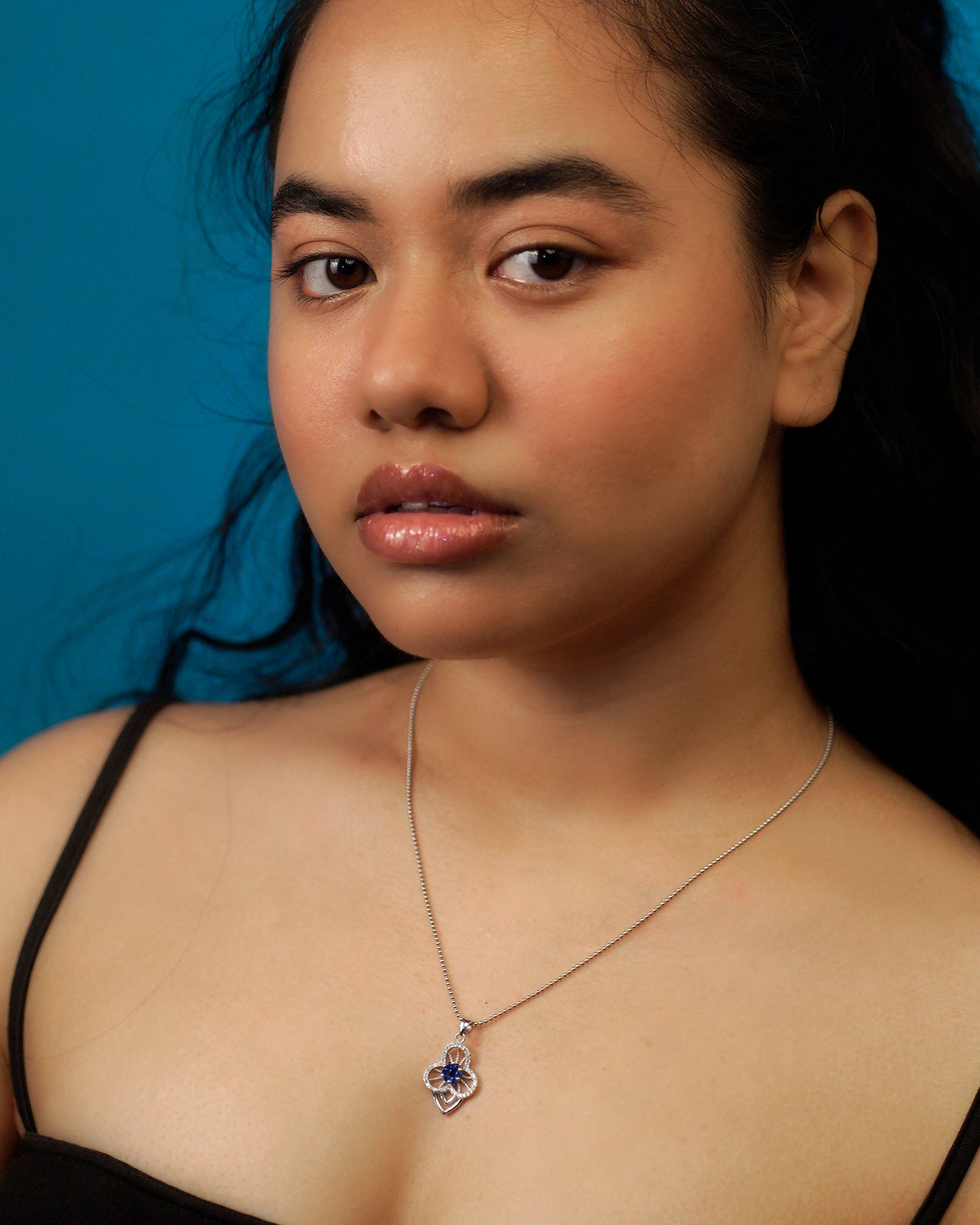 Sapphire Bloom Pendant