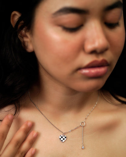 Noir et Blanc Heart Pendant