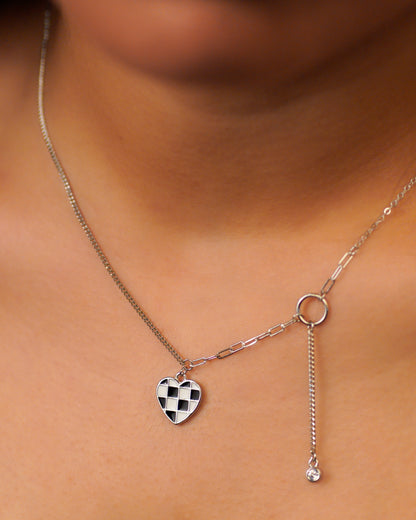 Noir et Blanc Heart Pendant