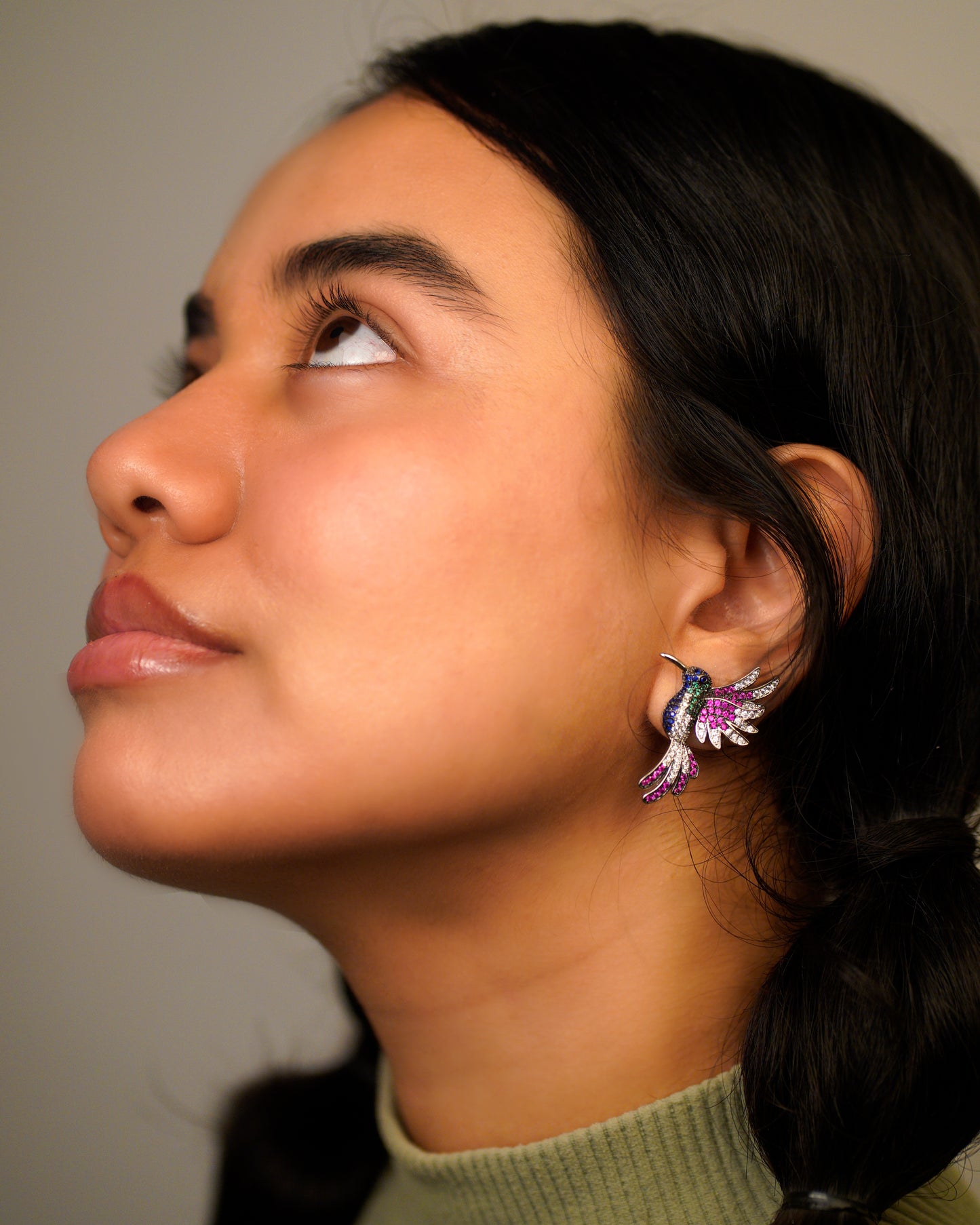 Magenta Skybird Studs