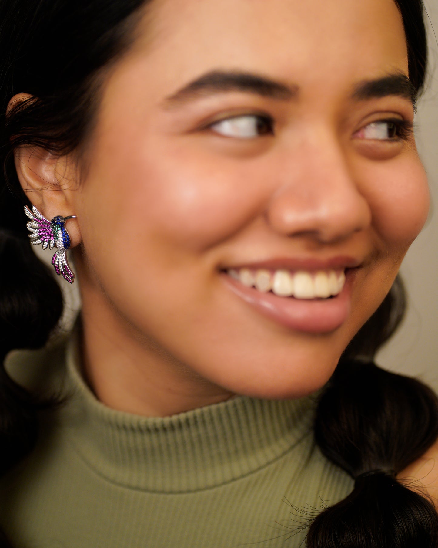 Magenta Skybird Studs