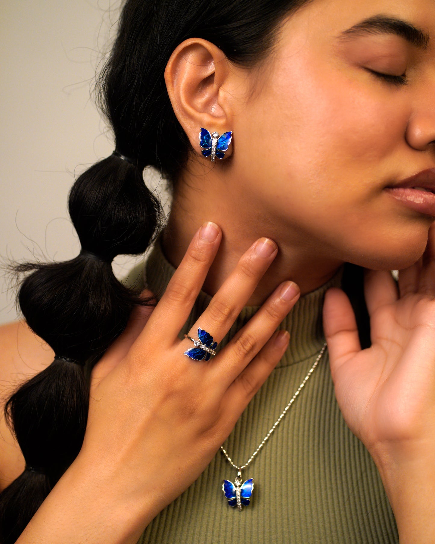 Oceanic Wings of Wonder Pendant Set