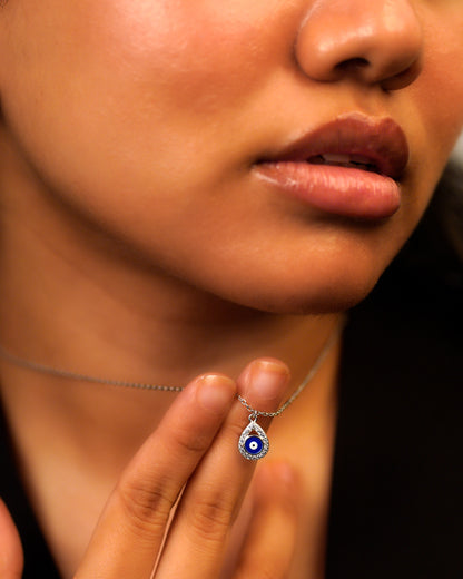 Azure Tear Warding Talisman Pendant