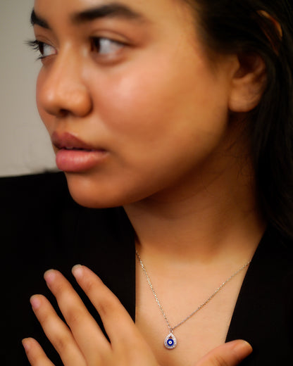 Azure Tear Warding Talisman Pendant