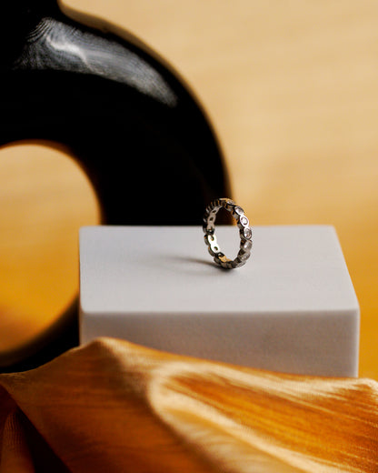 Moonlit Circle Ring