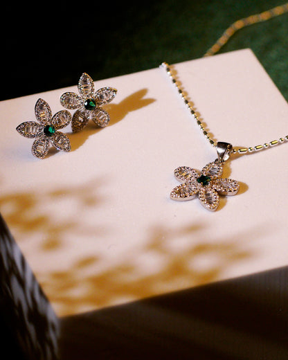 Mossy Mirage Bloom Pendant Set