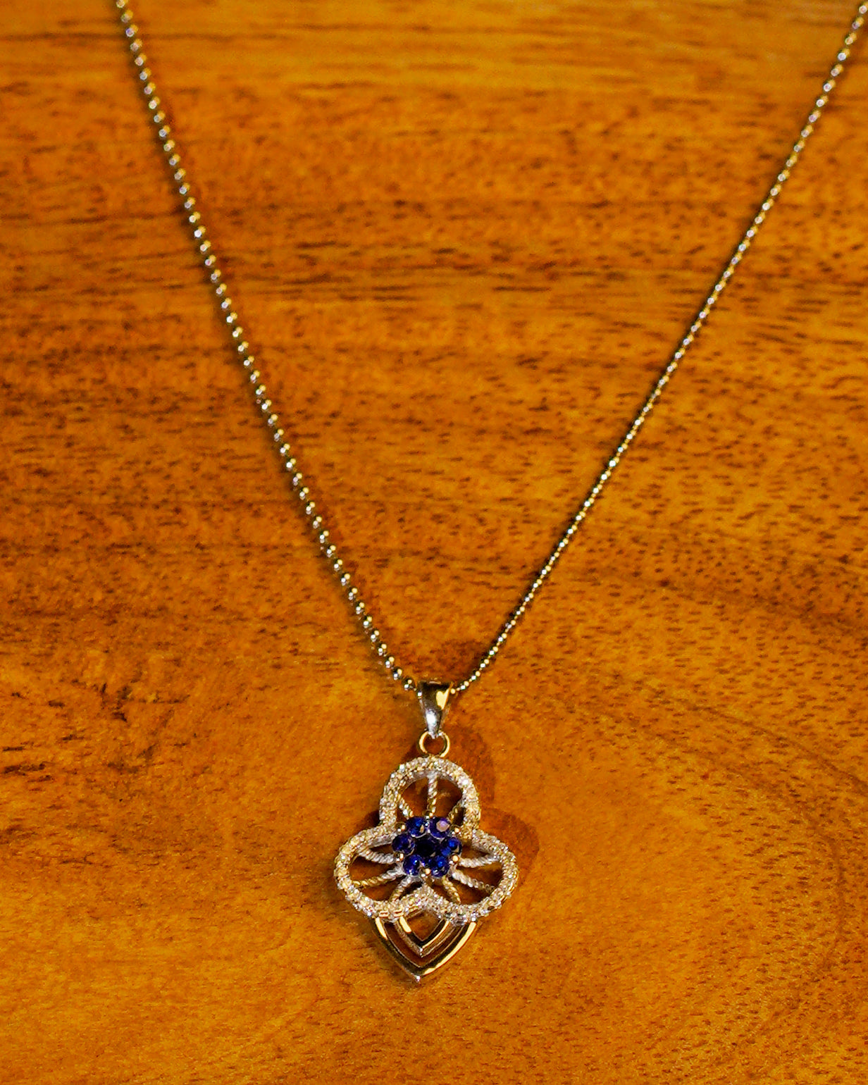 Sapphire Bloom Pendant