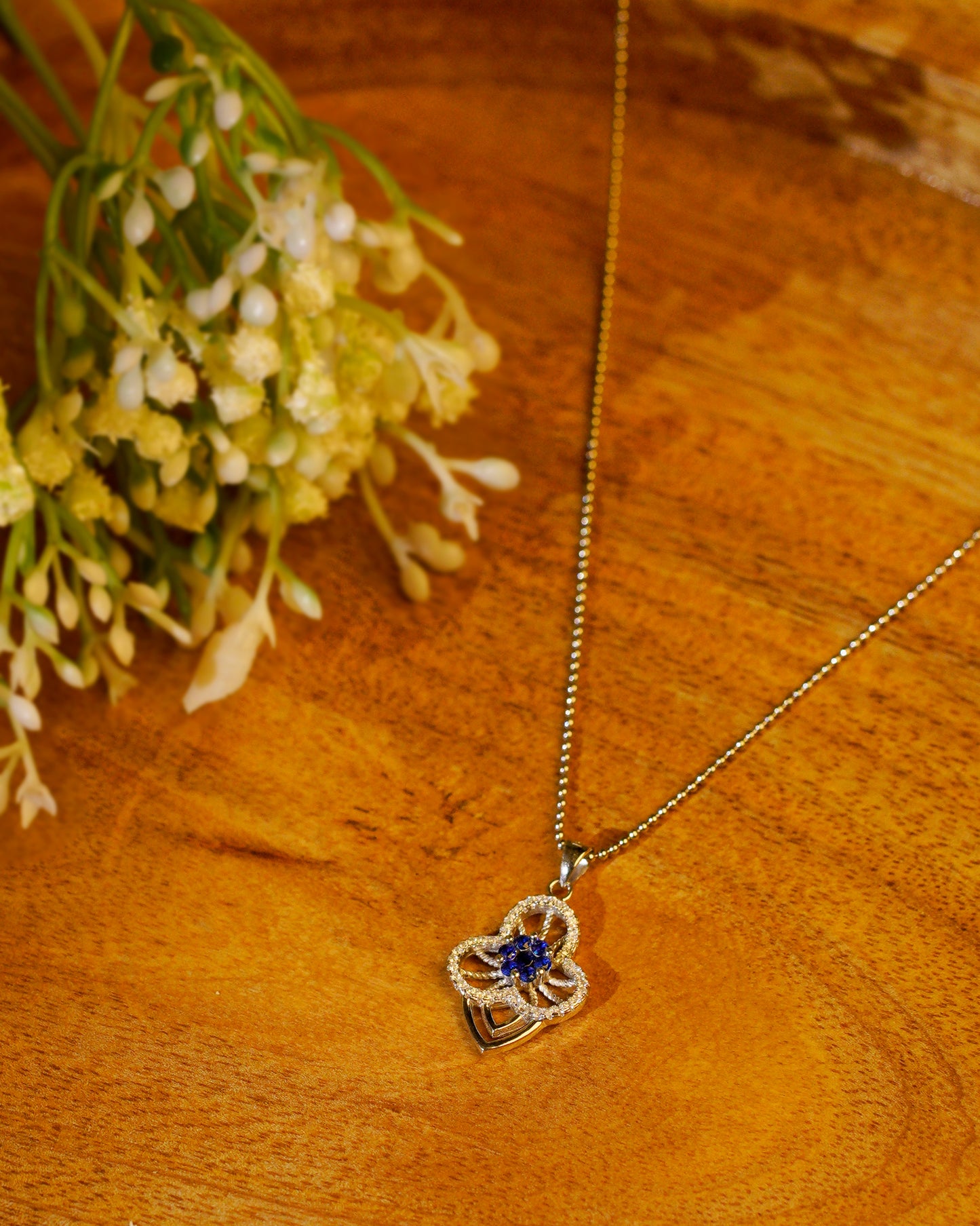 Sapphire Bloom Pendant